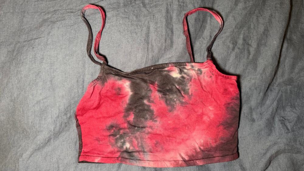 Disturbia Red Black Tie Dye Bralette Size 4